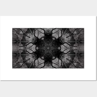 Detailed Majestic Black and White Patterned Mosaic Posters and Art